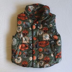joe fresh green snap close puffer vest 2T toddler boys